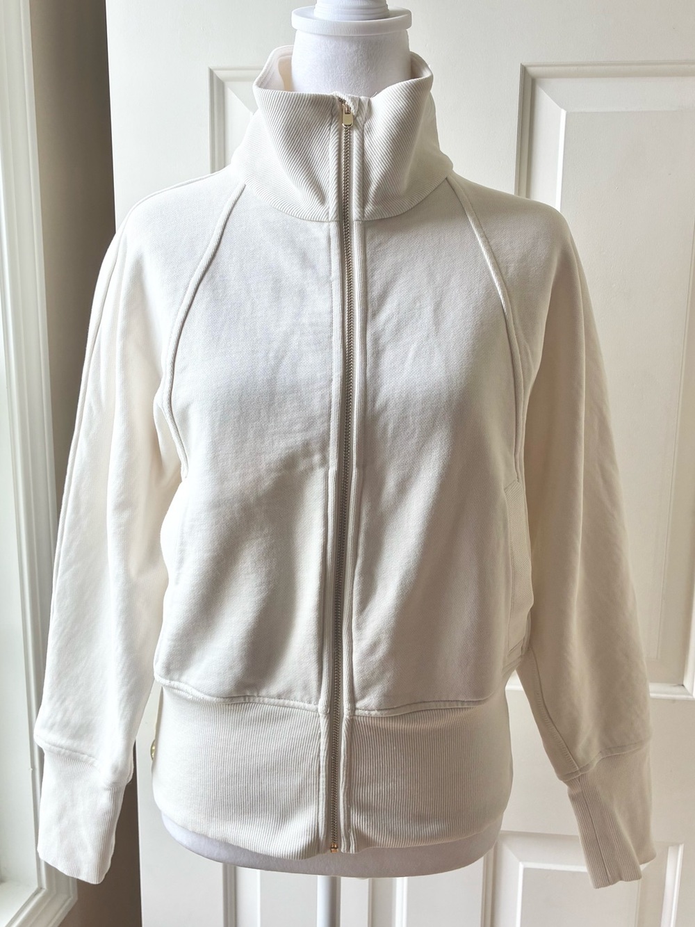 Haven Well Within Full-Zip Jacket Sweatshirt Organic Cotton Cream Size S